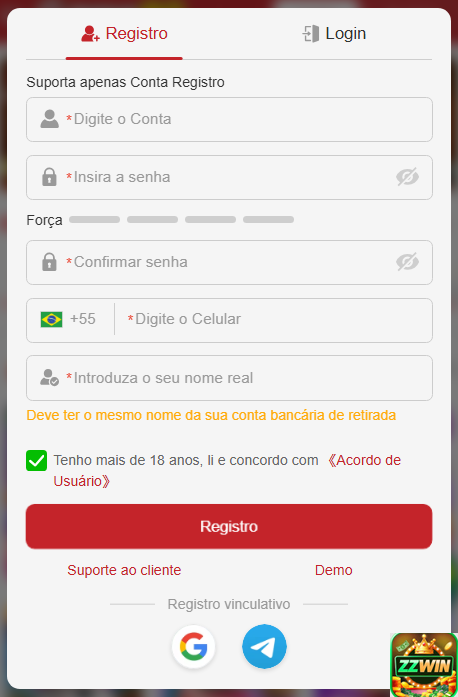 Experiência de Jogos zzwin.com